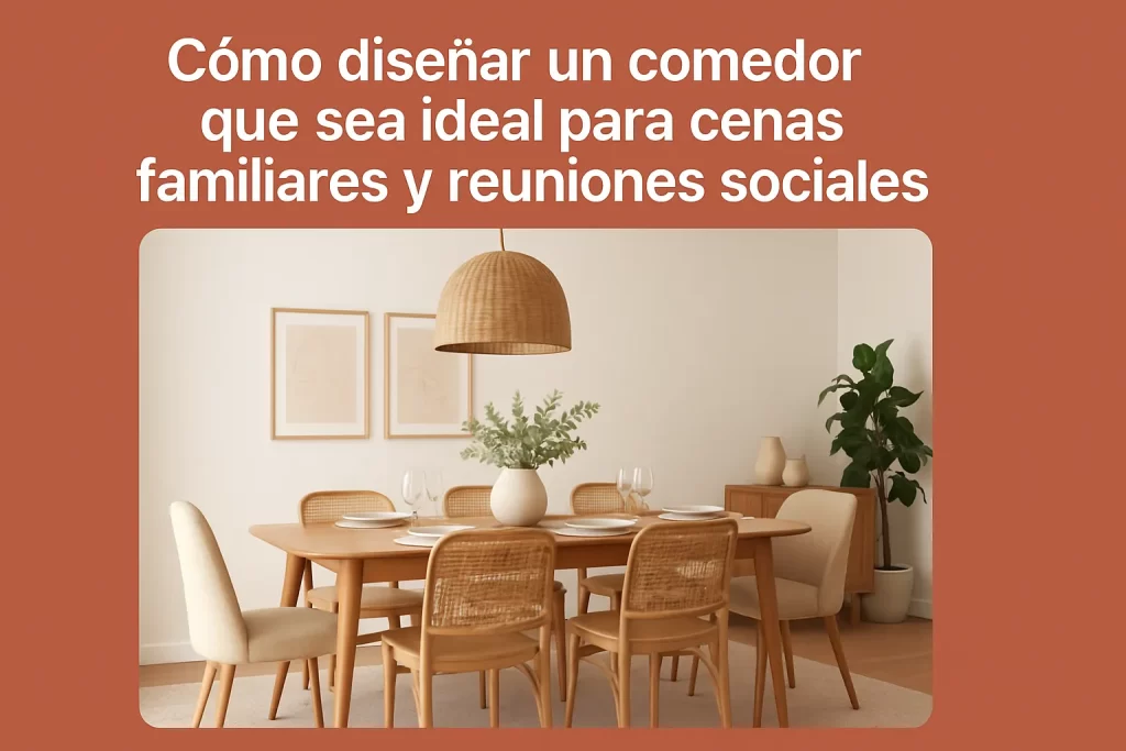Cómo diseñar un comedor que sea ideal para cenas familiares y reuniones sociales