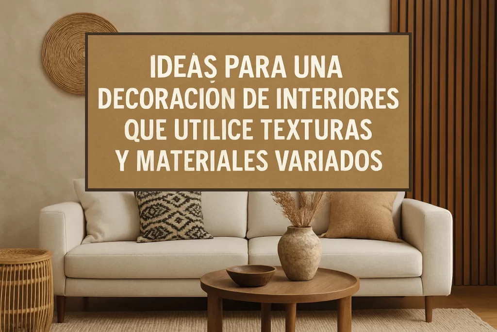 Ideas para una decoración de interiores que utilice texturas y materiales variados