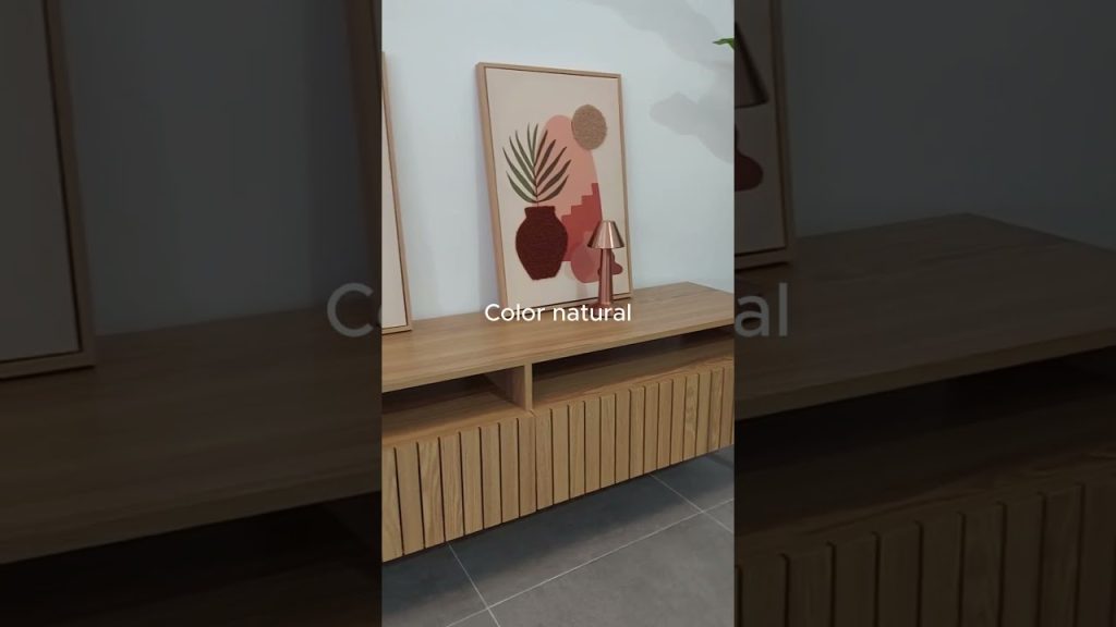 opciones económicas de Muebles para TV de madera natural para salón