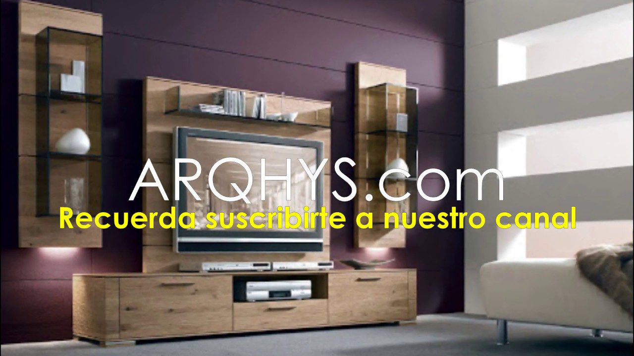 que-tamano-elegir-de-Muebles-para-TV-de-madera-natural-para-salon - Decorar.org qué tamaño elegir de Muebles para TV de madera natural para salón