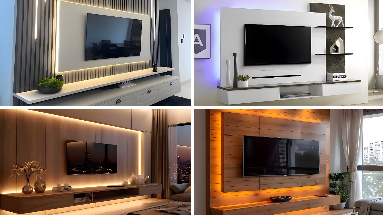 consejos para decorar con Muebles flotantes para TV con iluminación LED