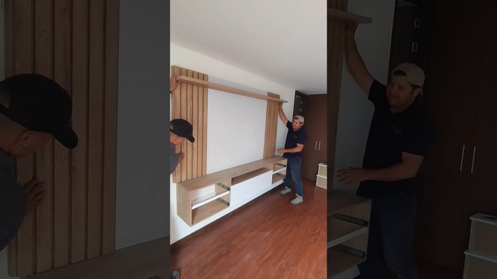 cómo usar espacios pequeños con Muebles flotantes para TV con iluminación LED