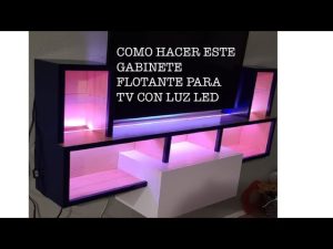 cómo optimizar el espacio con Muebles flotantes para TV con iluminación LED
